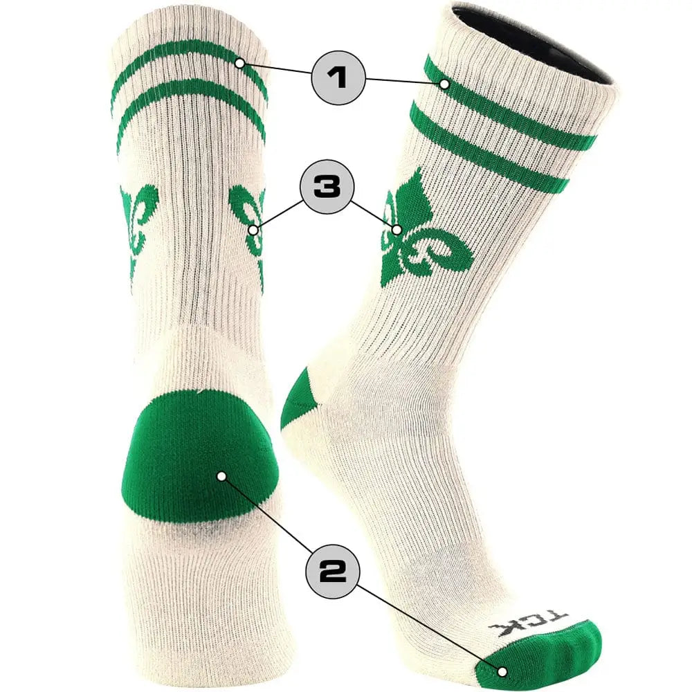 Tck Customizable Crew Socks Vintage - Double Stripe