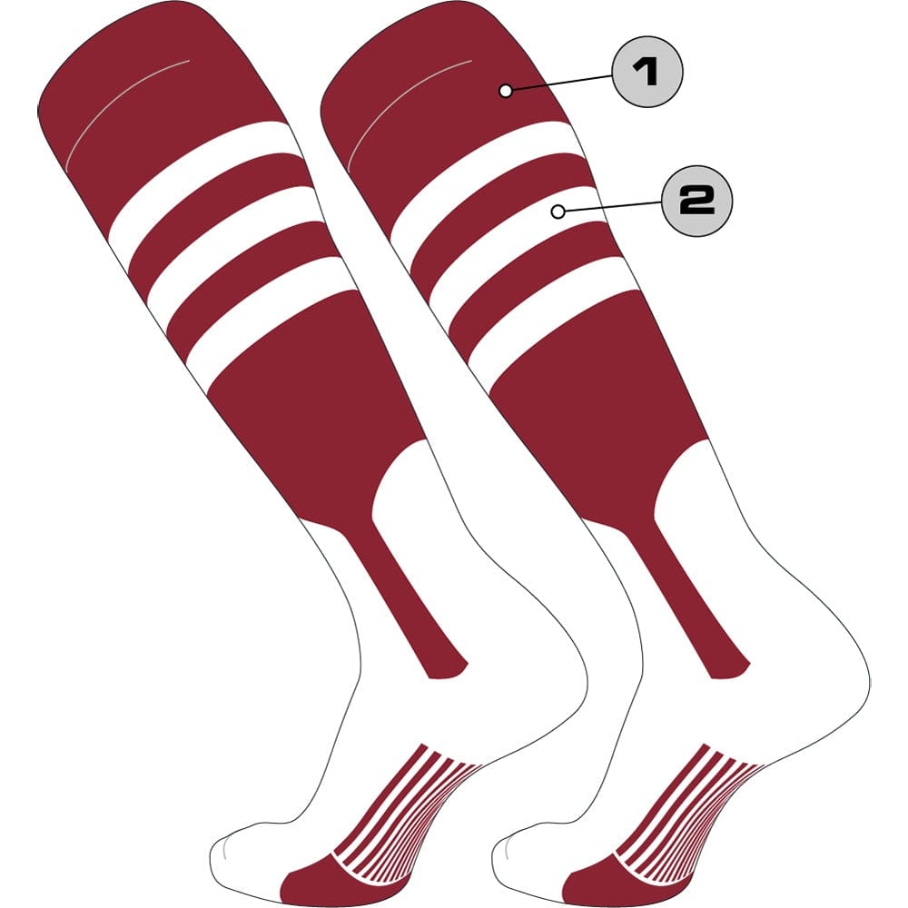Tck Customizable Dugout Knee High Baseball Stirrup Socks - Pattern b