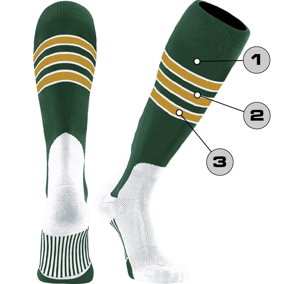 Tck Customizable Dugout Knee High Baseball Stirrup Socks - Pattern d