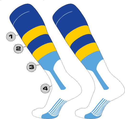 Tck Customizable Dugout Knee High Baseball Stirrup Socks - Pattern g