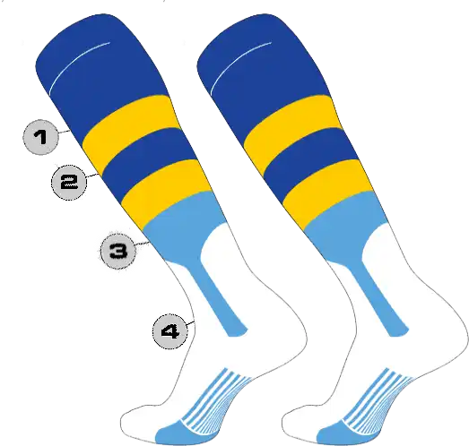 Tck Customizable Dugout Knee High Baseball Stirrup Socks - Pattern g