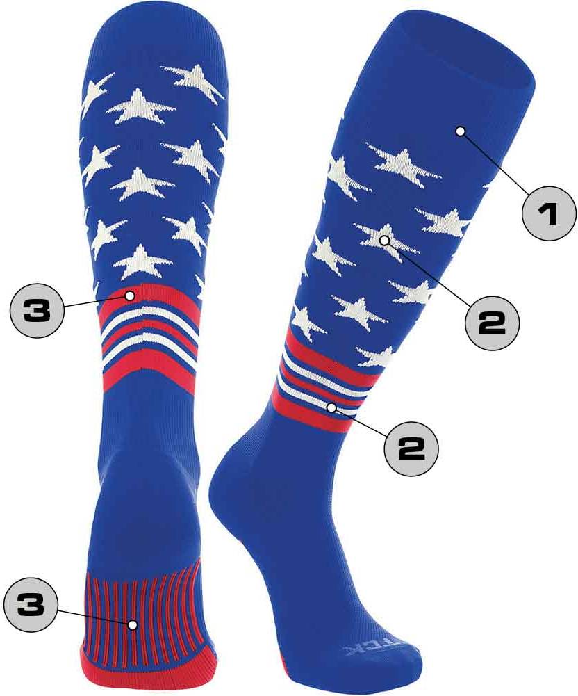 Tck Customizable Dugout Knee High Socks - Feedom Pattern