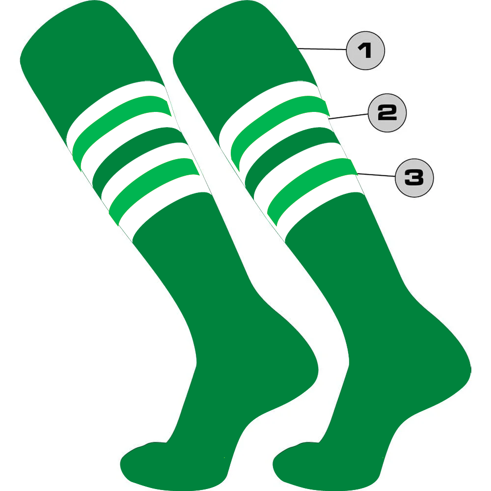 Tck Customizable Dugout Knee High Striped Baseball Socks - Pattern