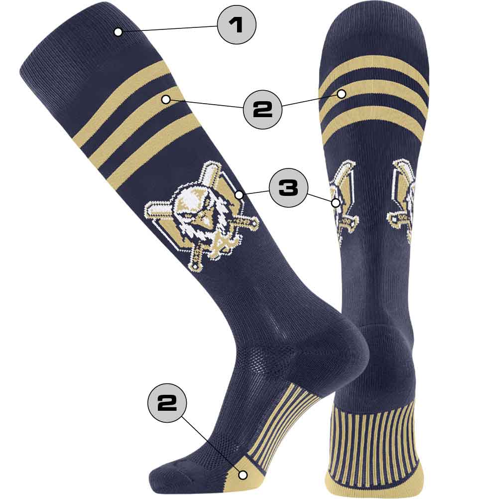 Tck Customizable Dugout Knee High Striped Baseball Socks - Pattern b