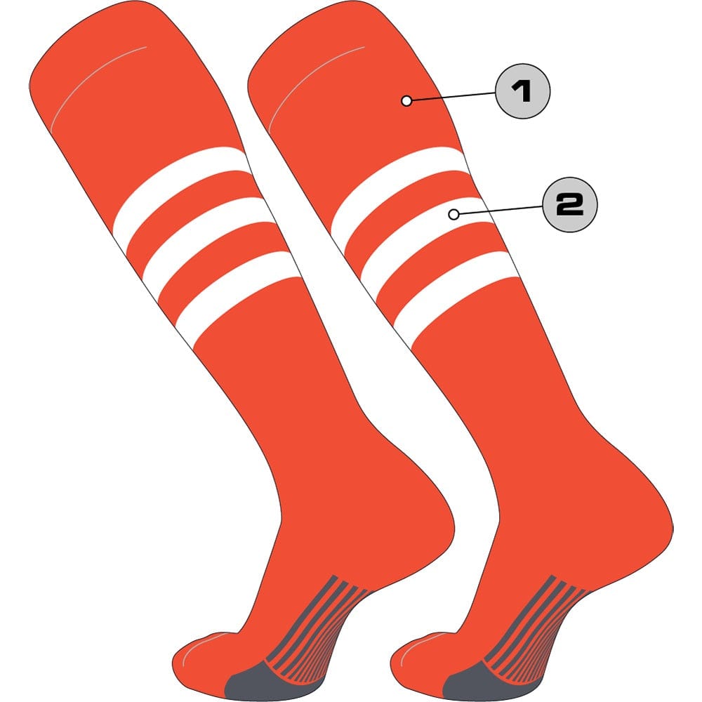 Tck Customizable Dugout Knee High Striped Baseball Socks - Pattern b