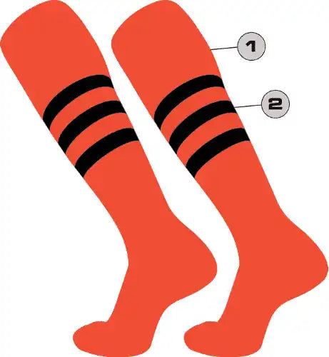 Tck Customizable Dugout Knee High Striped Baseball Socks - Pattern b