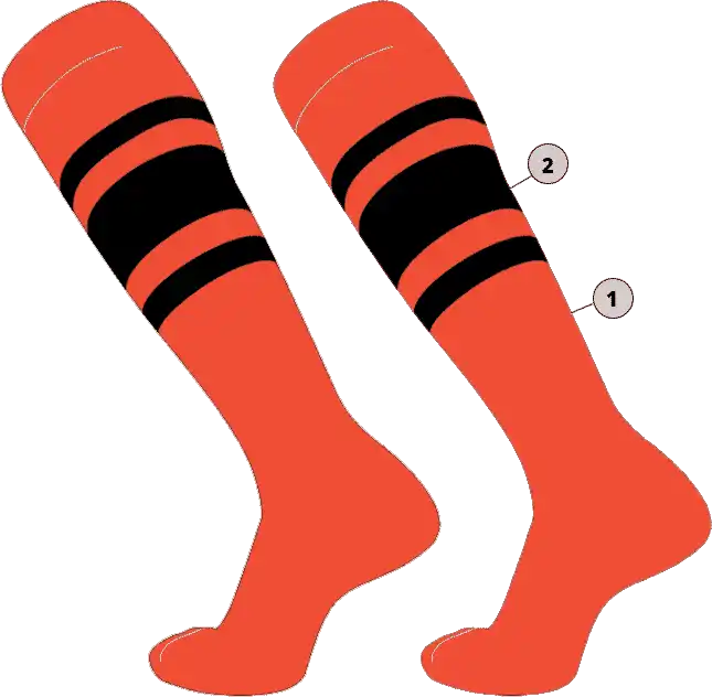 Tck Customizable Dugout Knee High Striped Baseball Socks - Pattern c