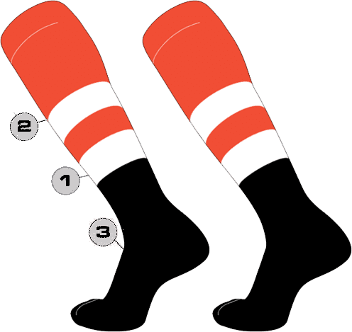 Tck Customizable Dugout Knee High Striped Baseball Socks - Pattern g