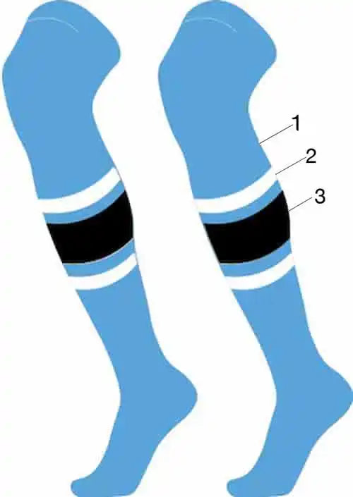 Tck Customizable Dugout Over the Knee Striped Baseball Socks - Pattern e