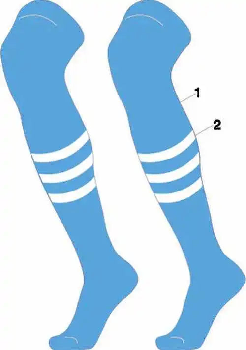 Tck Customizable Dugout Over the Knee Striped Baseball Socks - Pattern b