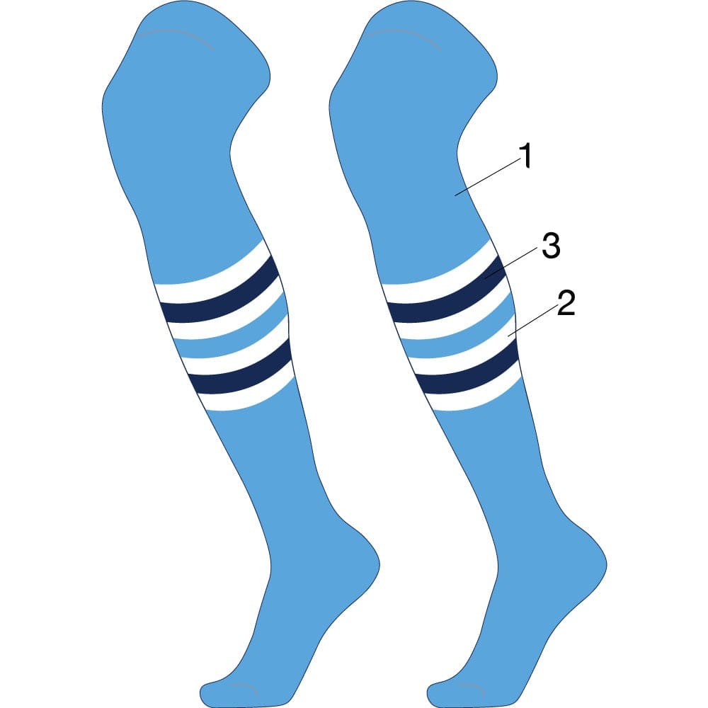 Tck Customizable Dugout Over the Knee Striped Baseball Socks - Pattern