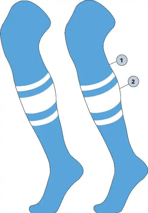 Tck Customizable Dugout Over the Knee Striped Baseball Socks - Pattern c