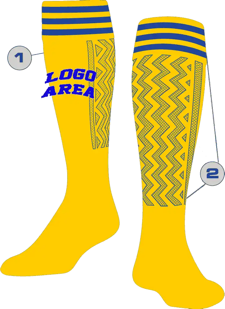 Tck Customizable Knee High Soccer Socks - Premier with Stripes Pattern