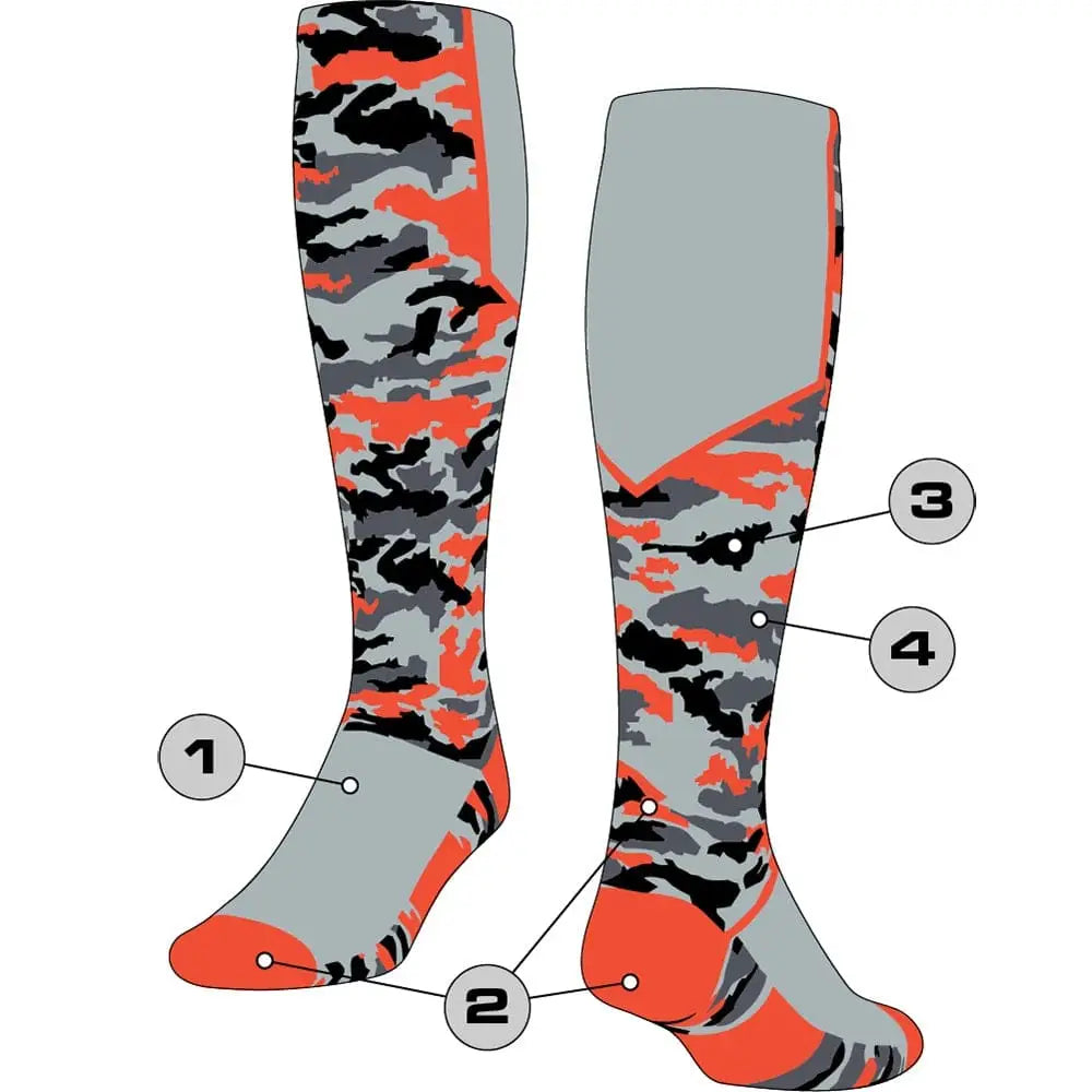 Tck Customizable Knee High Socks - Woodland Camo
