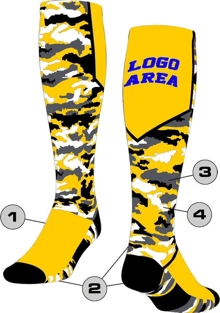 Tck Customizable Knee High Socks - Woodland Camo Pattern