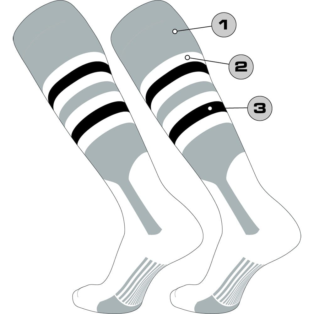 TCK Customizable Dugout Knee High Baseball Stirrup Socks - Pattern I