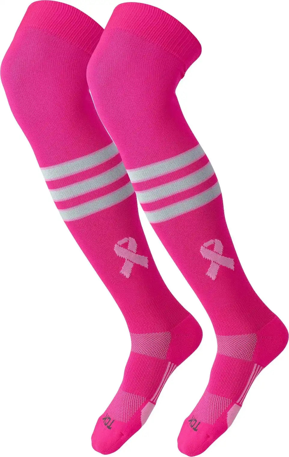 Tck Dugout Breast Cancer Awareness Over the Knee Socks - Pink