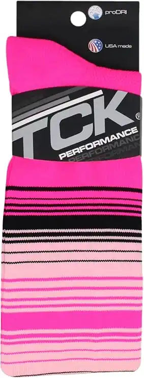 Tck Dugout Hype Knee High Sports Socks - Hot Pink Black