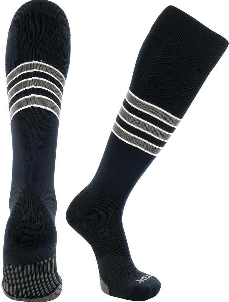 Tck Dugout Knee High Socks - Black White Graphite