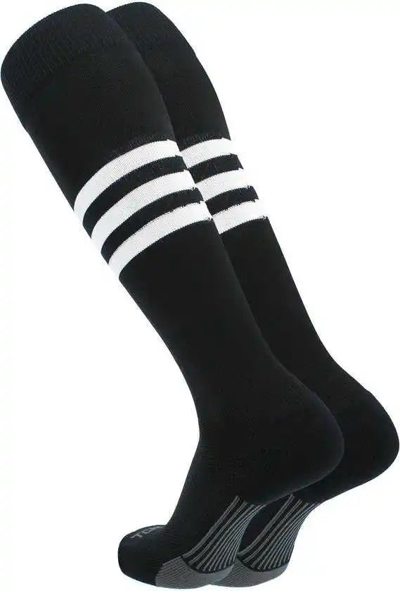 Tck Dugout Knee High Socks - Black White
