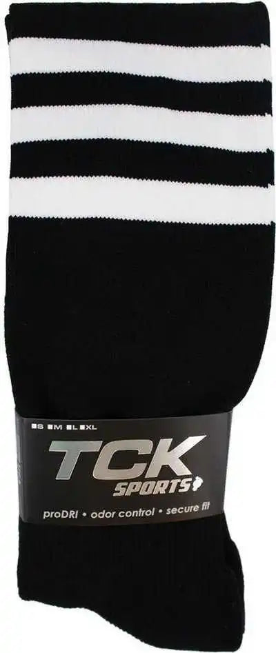 Tck Dugout Knee High Socks - Black White