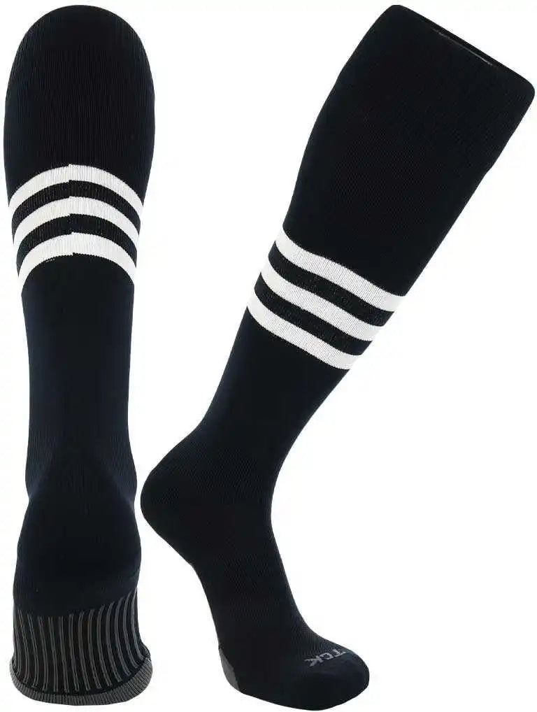 Tck Dugout Knee High Socks - Black White