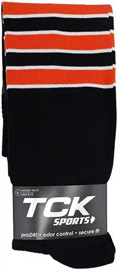 Tck Dugout Knee High Socks - Black White Orange