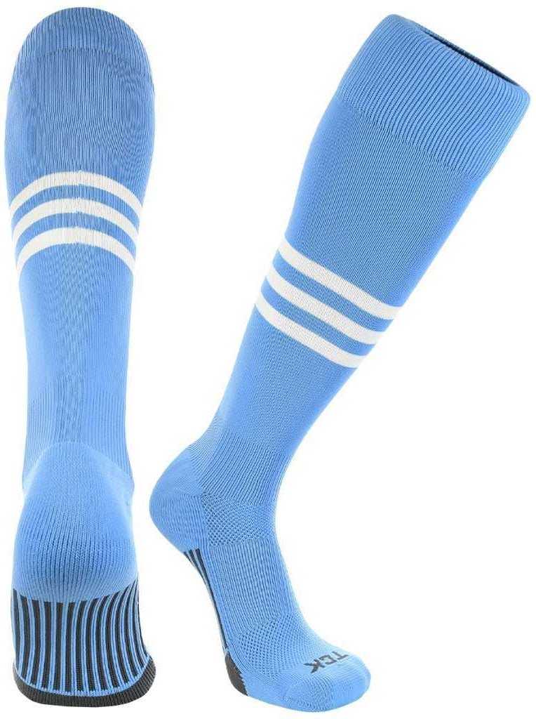 Tck Dugout Knee High Socks - Columbia Blue White
