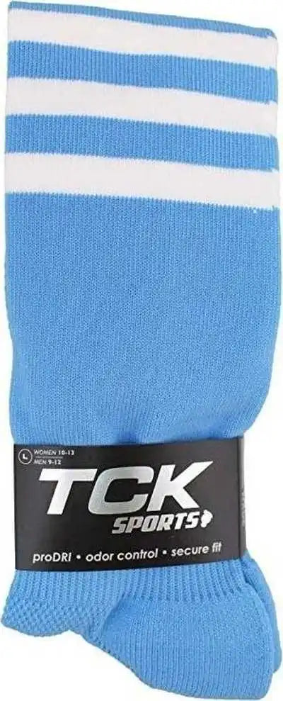 Tck Dugout Knee High Socks - Columbia Blue White