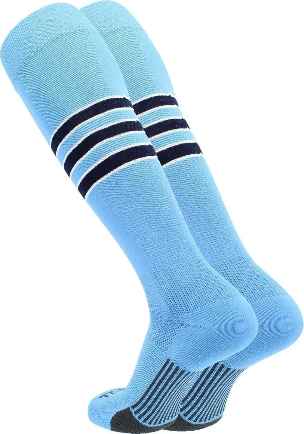 Tck Dugout Knee High Socks - Columbia Blue White Navy