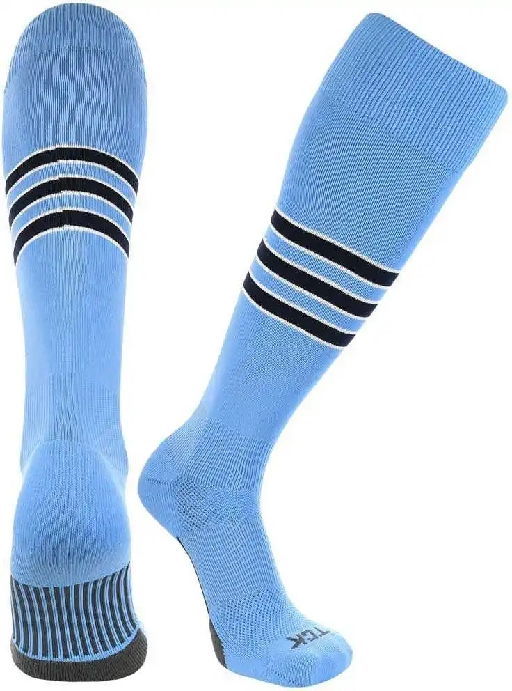 Tck Dugout Knee High Socks - Columbia Blue White Navy