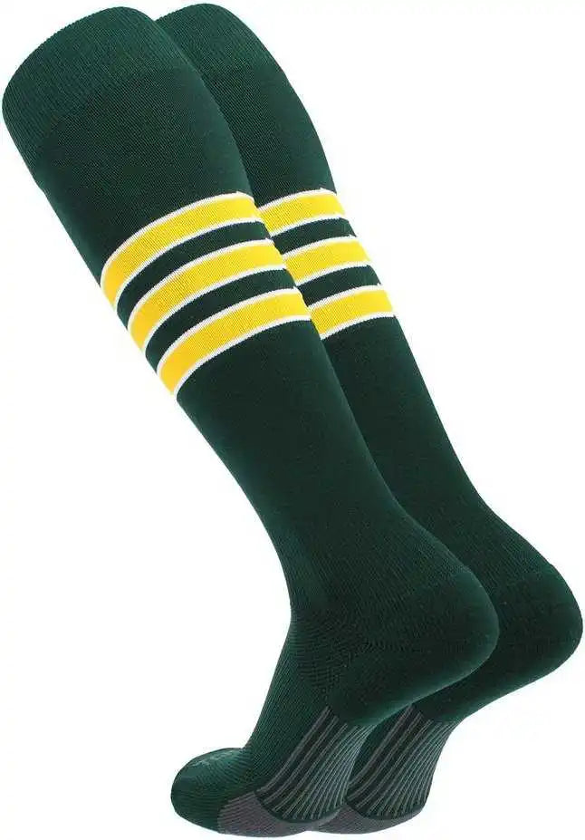Tck Dugout Knee High Socks - Forest White Gold