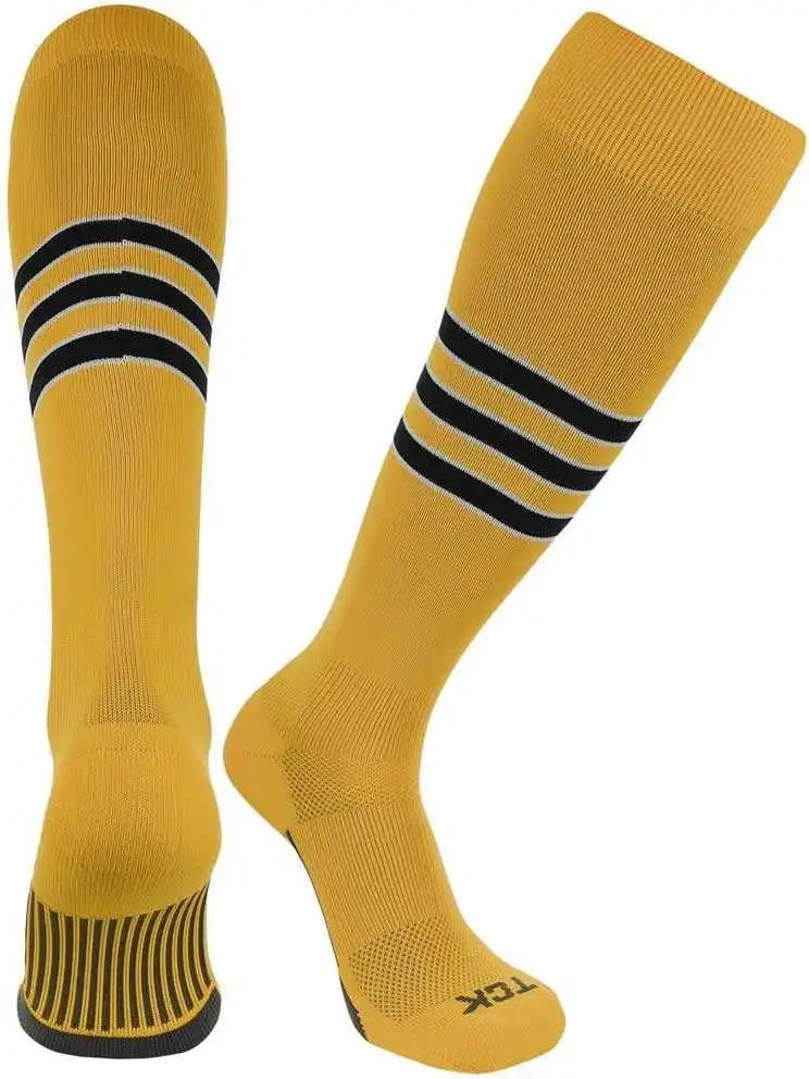 Tck Dugout Knee High Socks Gold White Black