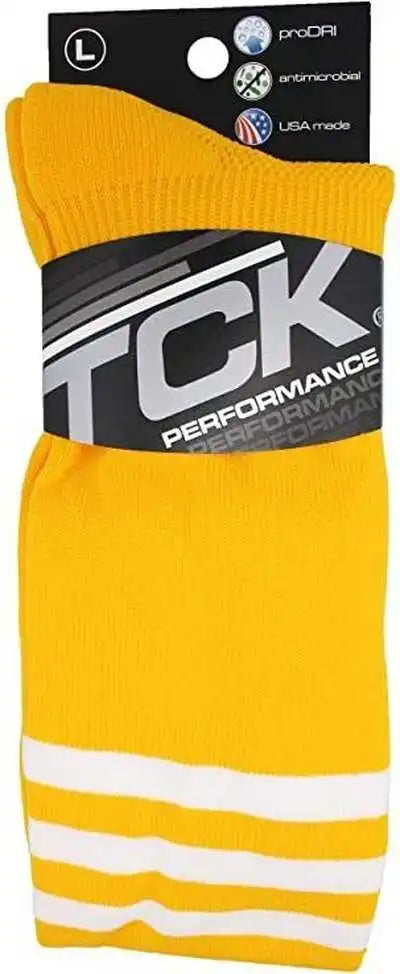 Tck Dugout Knee High Socks - Gold White