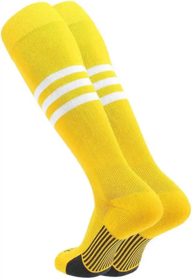 Tck Dugout Knee High Socks - Gold White