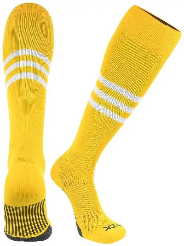 Tck Dugout Knee High Socks - Gold White