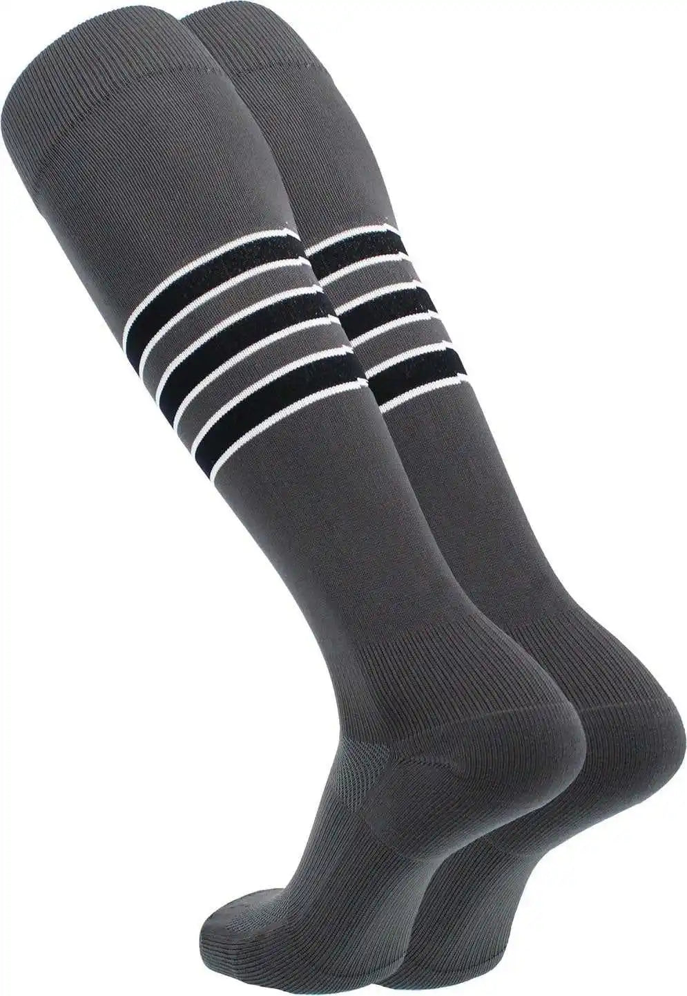 Tck Dugout Knee High Socks - Graphite White Black