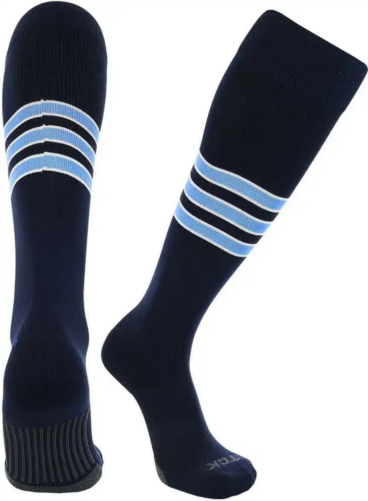 Tck Dugout Knee High Socks - Navy White Columbia Blue