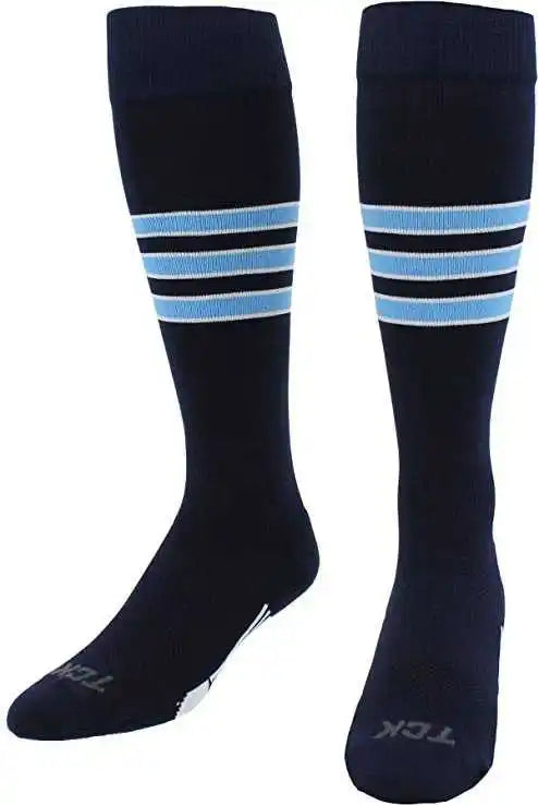 Tck Dugout Knee High Socks - Navy White Columbia Blue
