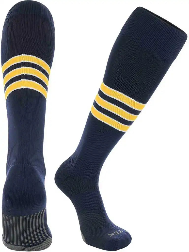 Tck Dugout Knee High Socks - Navy White Gold