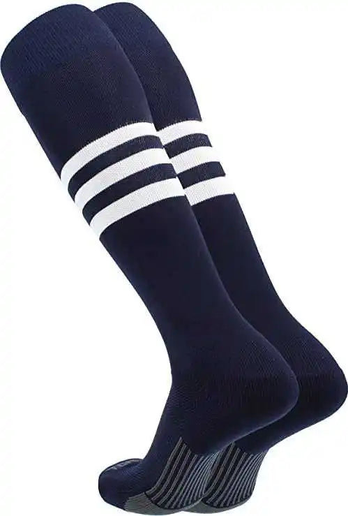 Tck Dugout Knee High Socks - Navy White