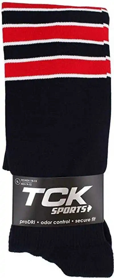 Tck Dugout Knee High Socks - Navy White Scarlet
