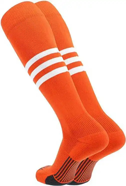 Tck Dugout Knee High Socks - Orange White