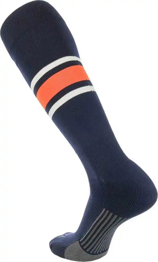 Tck Dugout Knee High Socks Pattern e - Navy White Orange