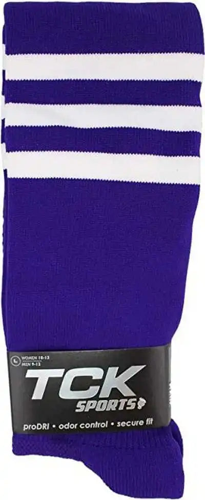 Tck Dugout Knee High Socks - Purple White