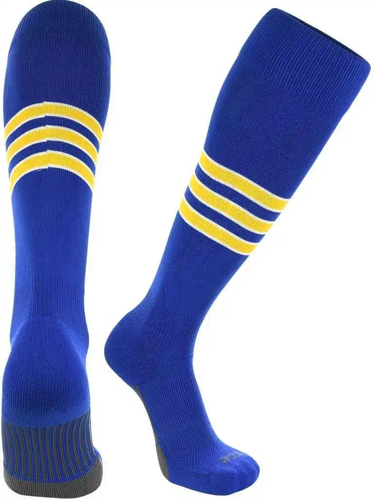 Tck Dugout Knee High Socks - Royal White Gold