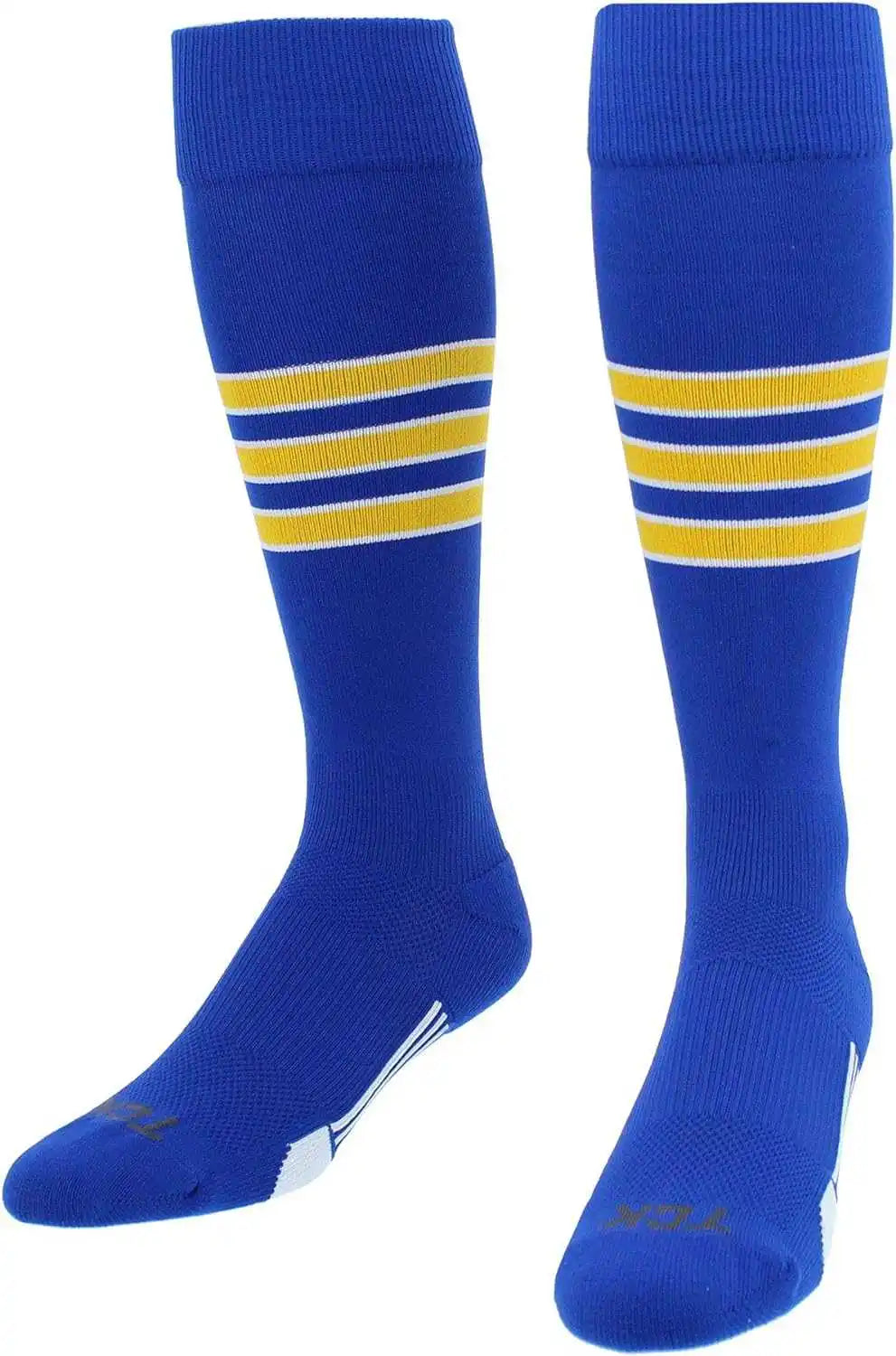 Tck Dugout Knee High Socks - Royal White Gold
