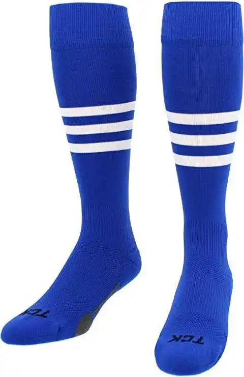Tck Dugout Knee High Socks - Royal White