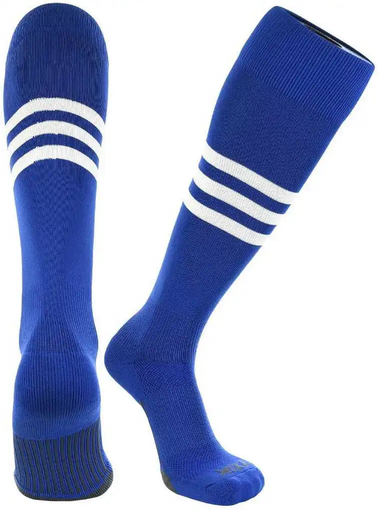 Tck Dugout Knee High Socks - Royal White