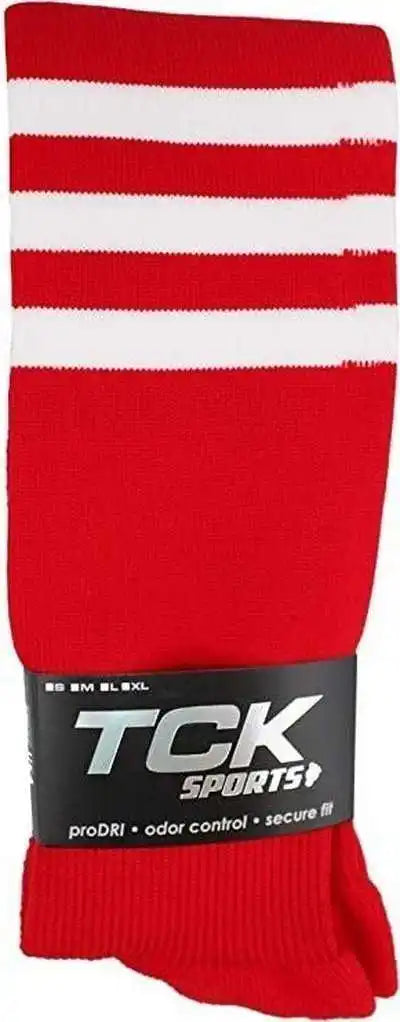 Tck Dugout Knee High Socks - Scarlet White